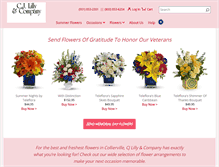 Tablet Screenshot of cjlillyflowers.com